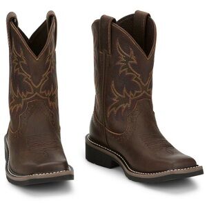 Justin Cattleman Kids Leather boots